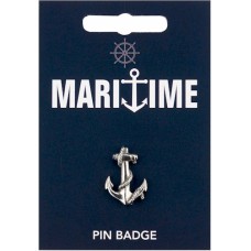 Anchor Pin Badge - Pewter