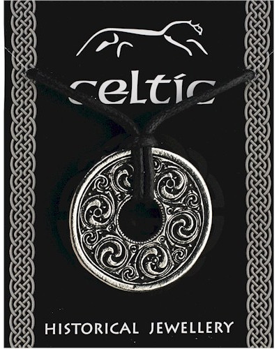 Celtic Interlaced Disc Pendant - Pewter