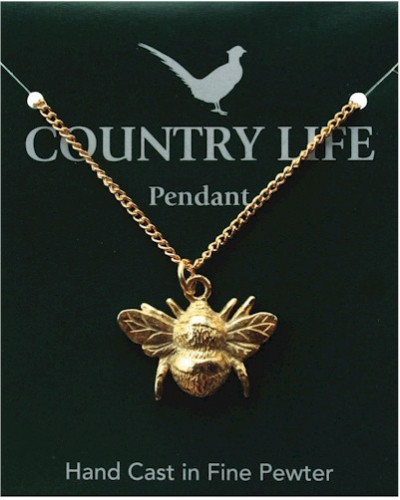 Country Life Bee Pendant - Gold Plated