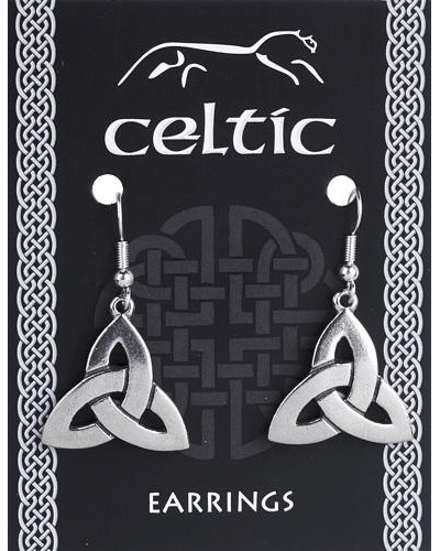 Celtic Triquetra Knot Earrings - Pewter