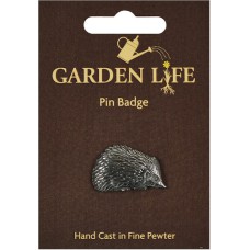 Hedgehog Pin Badge - Pewter