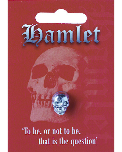 Hamlet Skull Pin Badge - Pewter