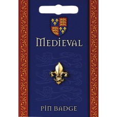 Heraldic Fleur de Lis Pin Badge - Gold Plated