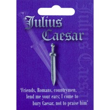 Julius Caesar Dagger Pin Badge - Pewter