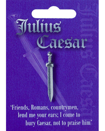 Julius Caesar Dagger Pin Badge - Pewter