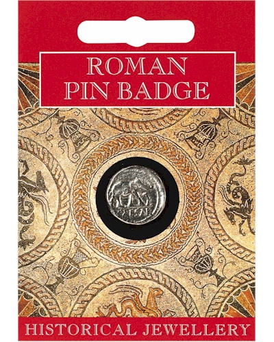 Caesar Coin Pin Badge - Pewter