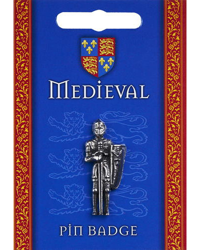 Medieval Knight Pin Badge - Pewter
