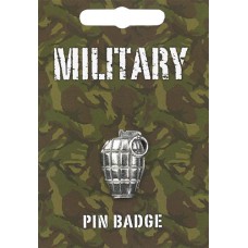 Grenade Pin Badge - Pewter