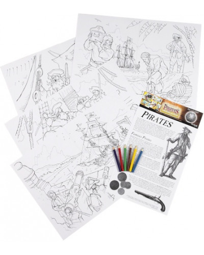 Pirate Educational Colouring Posters