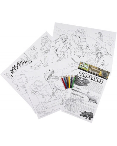 Prehistoric Educational Colouring Posters