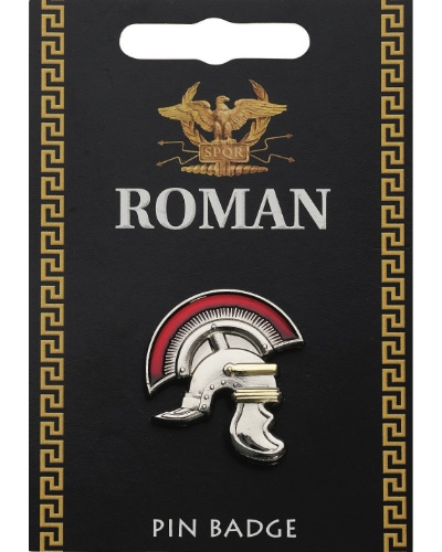 Roman Enamelled Helmet Pin Badge