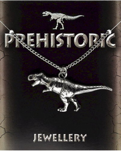 T-Rex Pendant on Chain - Pewter