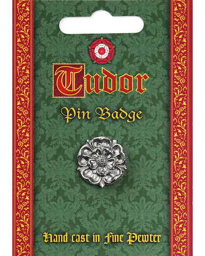 Tudor Rose Pin Badge - Pewter