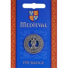 St Edward in Disc Pilgrim Pin Badge - Pewter