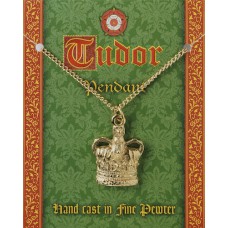 Tudor Crown Pendant - Gold Plated