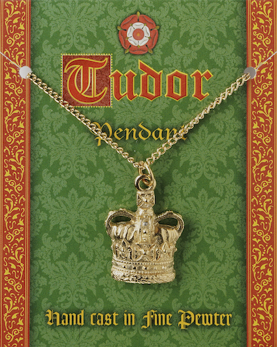Tudor Crown Pendant - Gold Plated