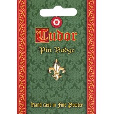 Tudor Fleur de Lys Pin Badge - Gold Plated