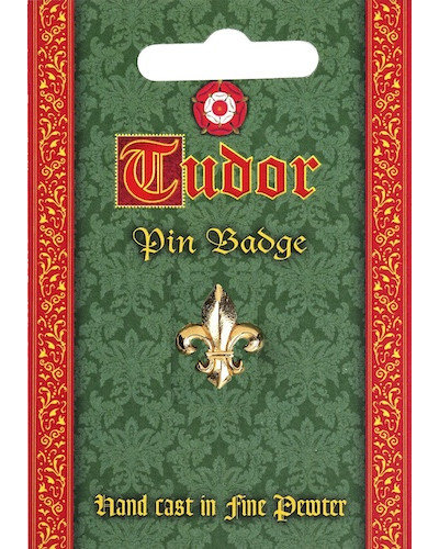 Tudor Fleur de Lys Pin Badge - Gold Plated