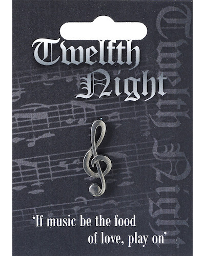 Twelfth Night Pin Badge - Pewter