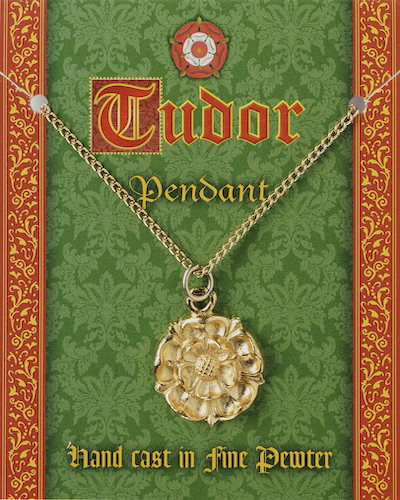 Tudor Rose Pendant - Gold Plated