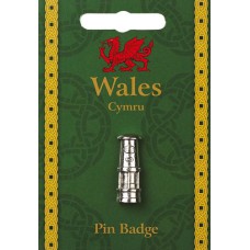 Welsh Davy Lamp Pin Badge - Pewter