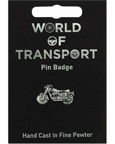 Classic Motorcycle Pin Badge - Pewter