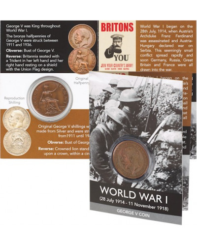World War I Coin Pack - George V Halfpenny