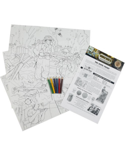 World War II Educational Colouring Posters