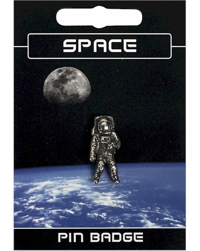 Astronaut Pin Badge - Pewter