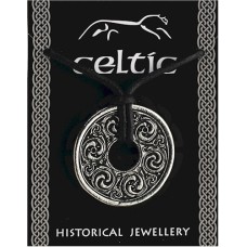 Celtic Interlaced Disc Pendant - Pewter