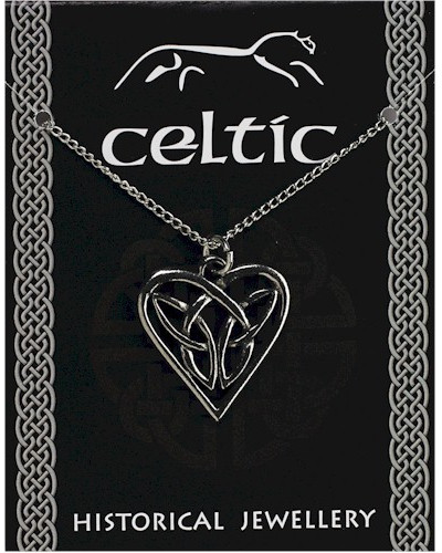 Celtic Interlaced Heart Pendant - Pewter