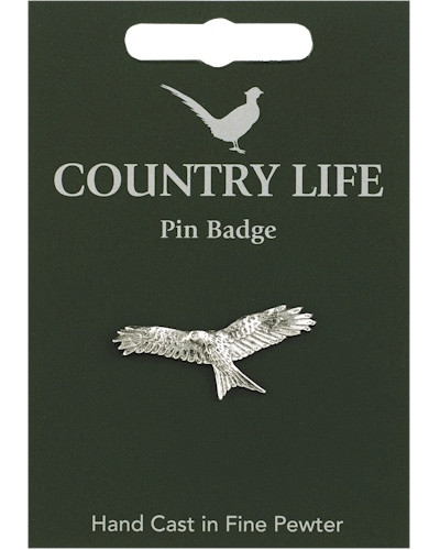 Country Life Red Kite Pin Badge - Pewter Country Life Red Kite Pin Badge - Pewter