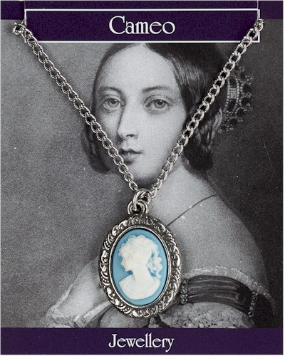 Small Cameo Pendant - Pewter