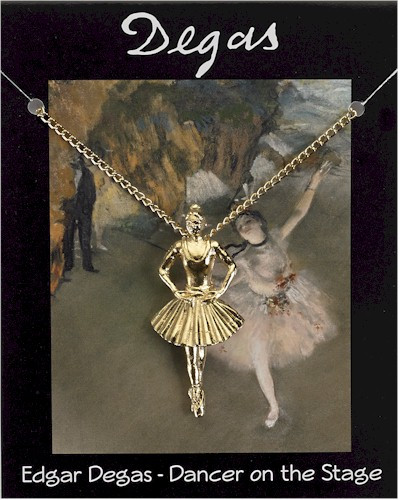 Degas Dancer Pendant on Chain - Gold Plated