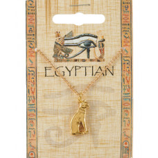 Egyptian Cat Pendant on Chain - Gold Plated Egyptian Cat Pendant on Chain - Gold Plated
