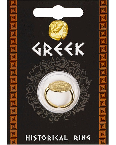 Greek Owl Coin Ring - Gold Plated
