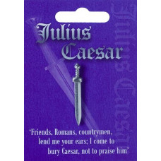 Julius Caesar Dagger Pin Badge - Pewter