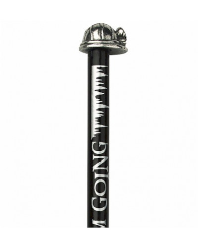 Miner's Helmet Pencil Topper - Pewter