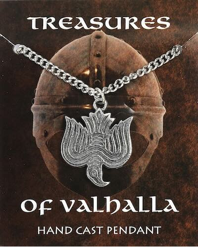 Odin's Raven Pendant on Chain - Pewter Odin's Raven Pendant on Chain - Pewter