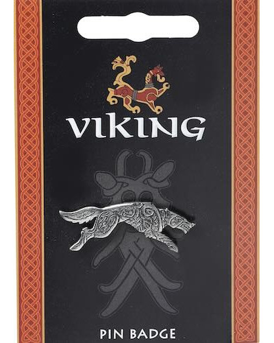 Odin’s Running Wolf Pin Badge - Pewter Odin’s Running Wolf Pin Badge - Pewter