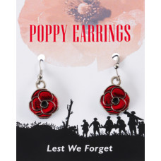 Poppy Enamel Earrings