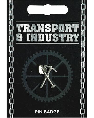 Pick & Shovel Pin Badge - Pewter
