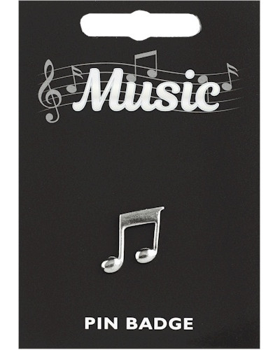 Quaver Note Pin Badge - Pewter