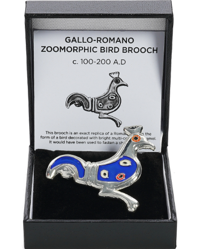 Roman Enamelled Bird Brooch