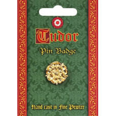 Tudor Rose Pin Badge - Gold Plated
