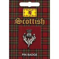 Scottish Thistle Pin Badge - Pewter