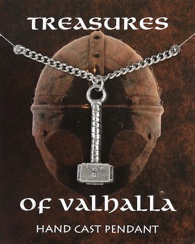 Thors Hammer Pendant on Chain - Pewter Thors Hammer Pendant on Chain - Pewter