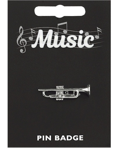 Trumpet Pin Badge - Pewter