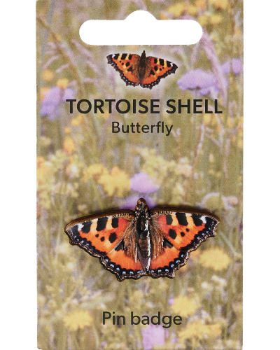 Tortoiseshell Butterfly 3D Pin Badge Tortoiseshell Butterfly 3D Pin Badge
