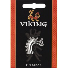 Dragon Head Pin Badge - Pewter